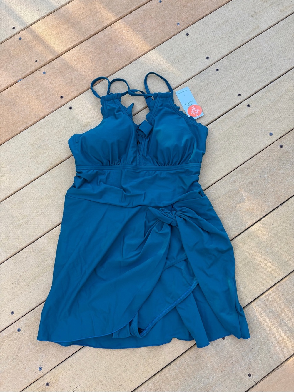 One-Piece Swimdress in teal